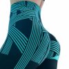 Digital printed striped four-way stretch yoga pants - Image 3